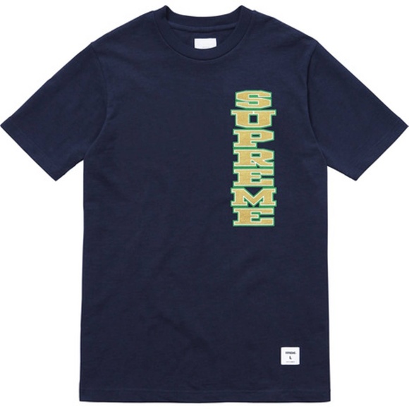 navy blue supreme shirt