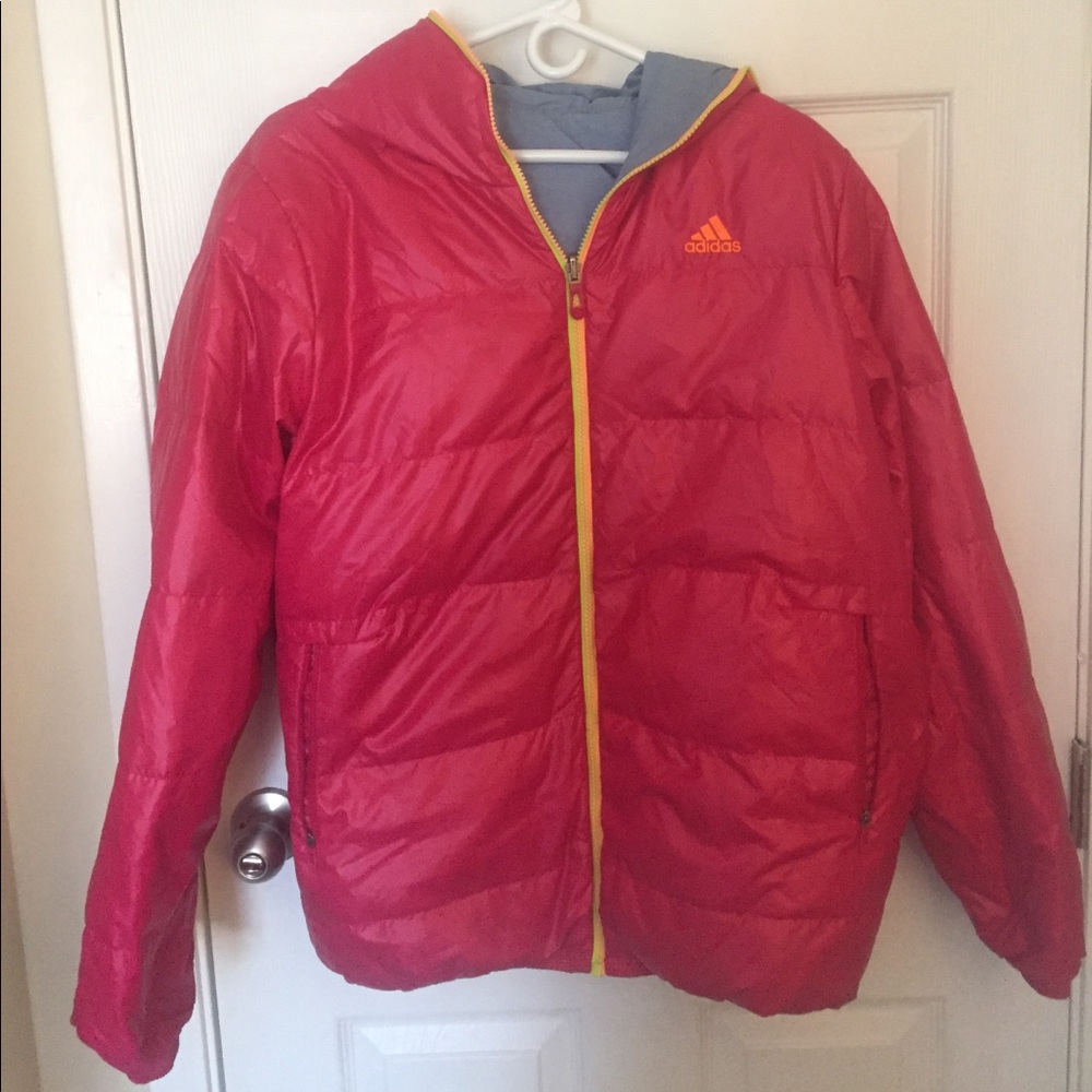 Adidas quilted down fill puffer jacket