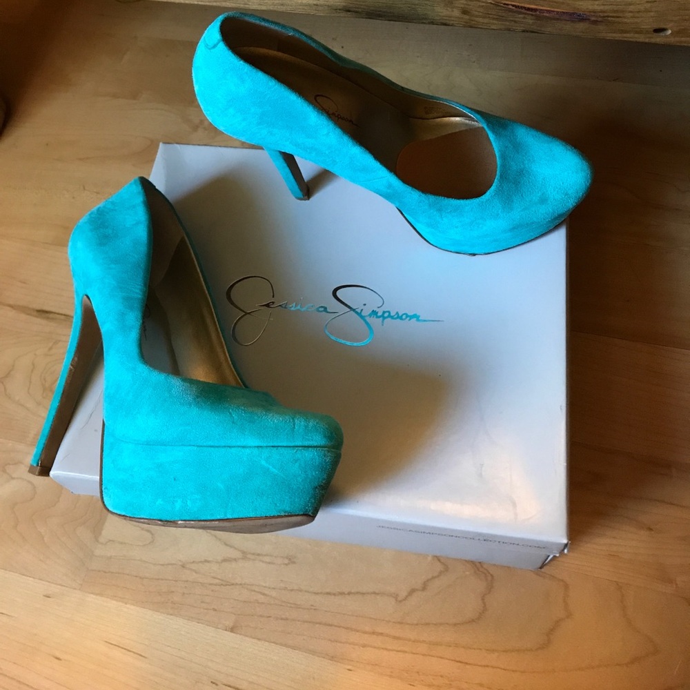 Green/Turqoise Jessica Simpson Heels