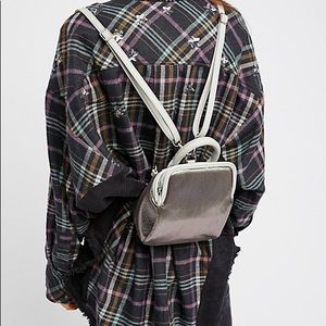 NWT Free People Pewter Convertible Backpack