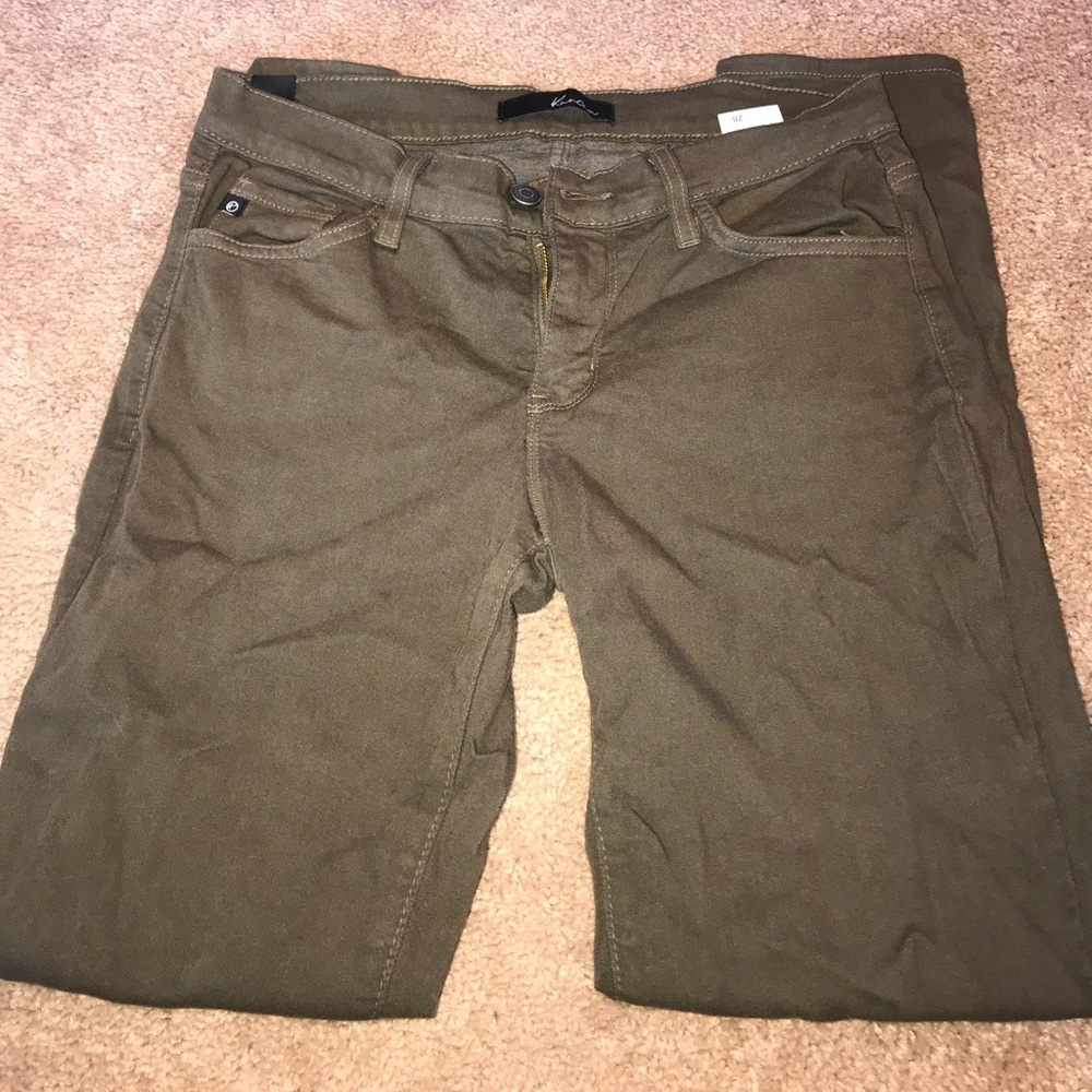 olive green kancan jeggings sz 28