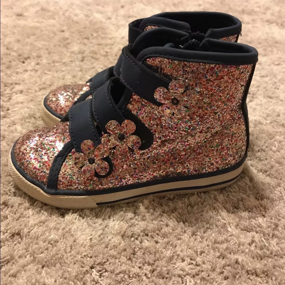 Cat and jack glittery high top sneakers