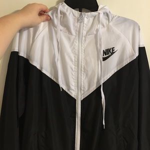 Black and white nike jacket