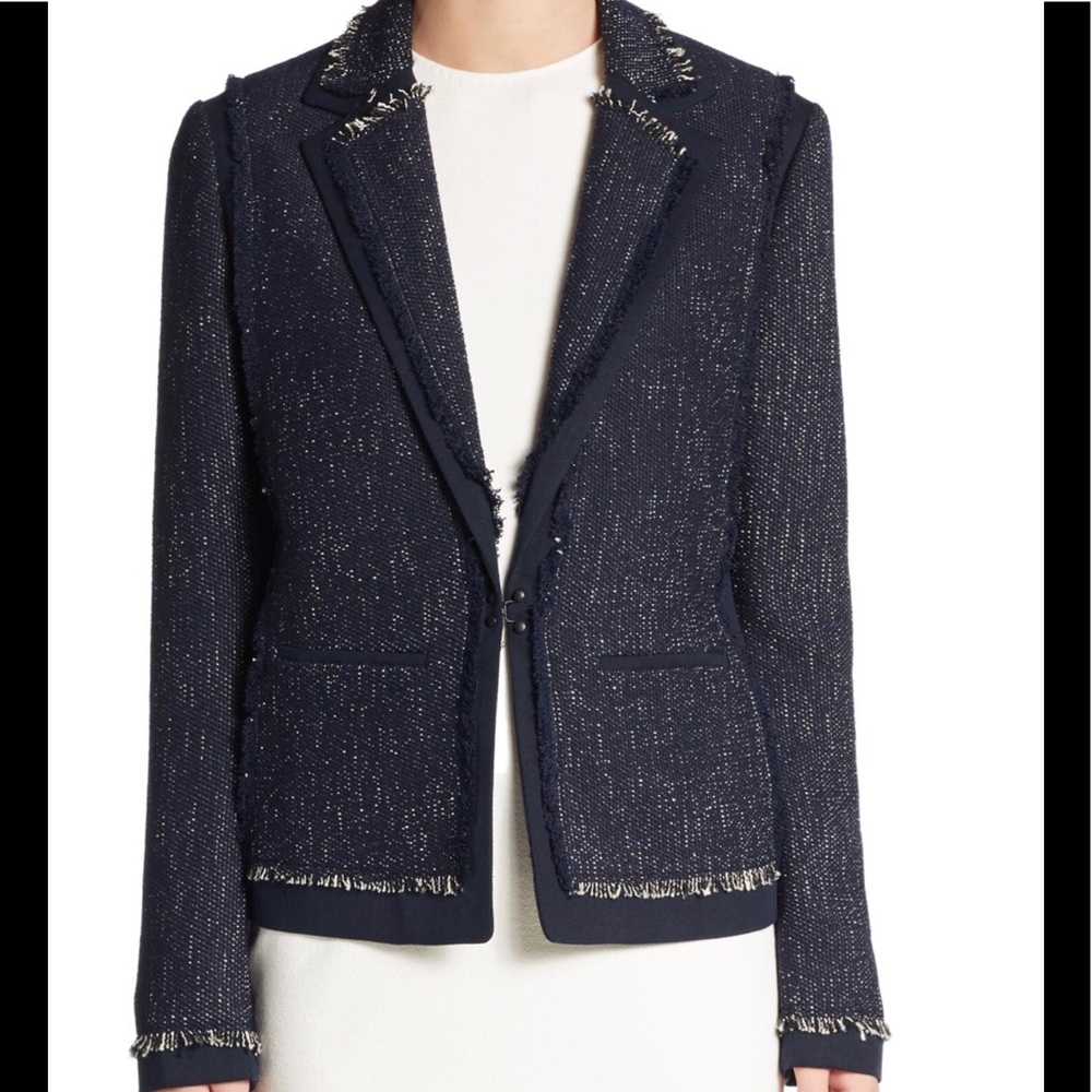 Vince Boucle Paneled Blazer