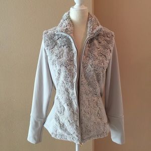 Chervo Grey Zip Up Knit Jacket