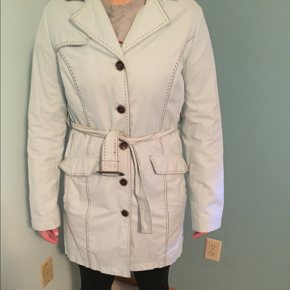 Eddie Bauer size S light blue hip length jacket.