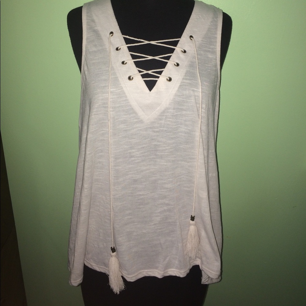 Lace up tank