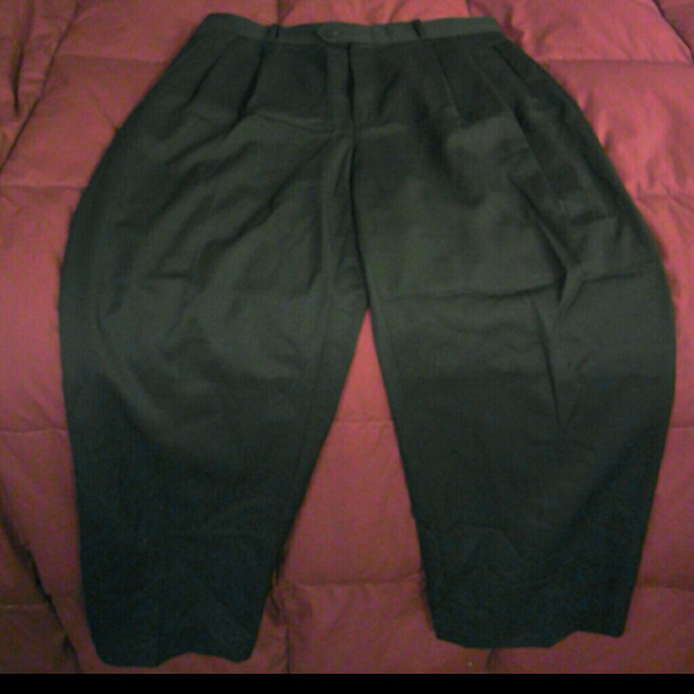 Barry Bricken pleated front black pants