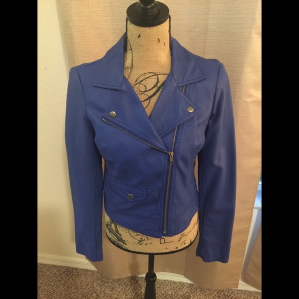 Blue Moto Jacket