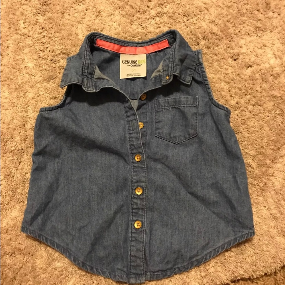 Toddler denim button down shirt