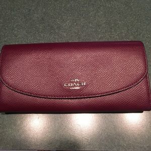 Coach pebble leather wallet