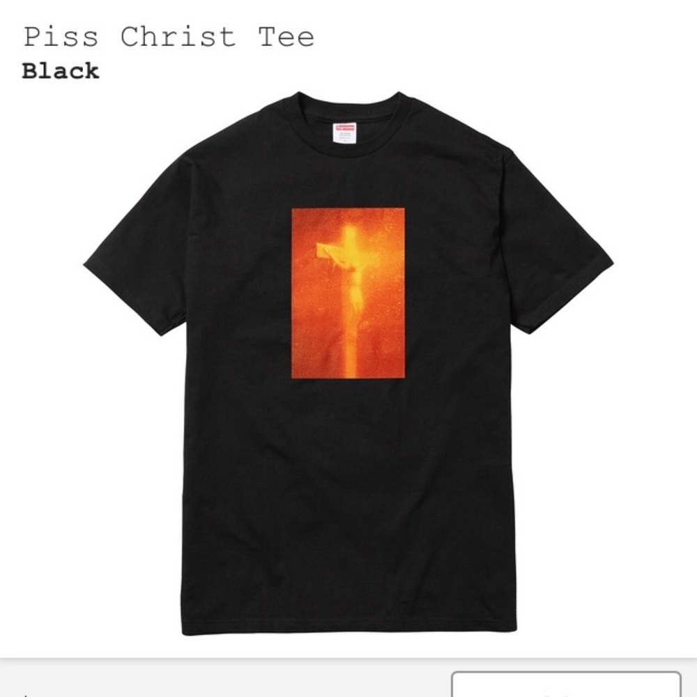 Supreme piss christ tee