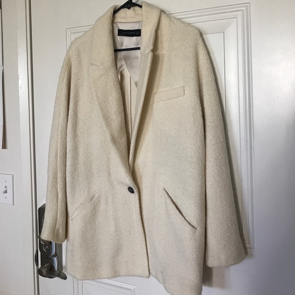 zara cream blazer