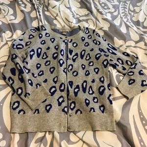 Animal print cardigan small