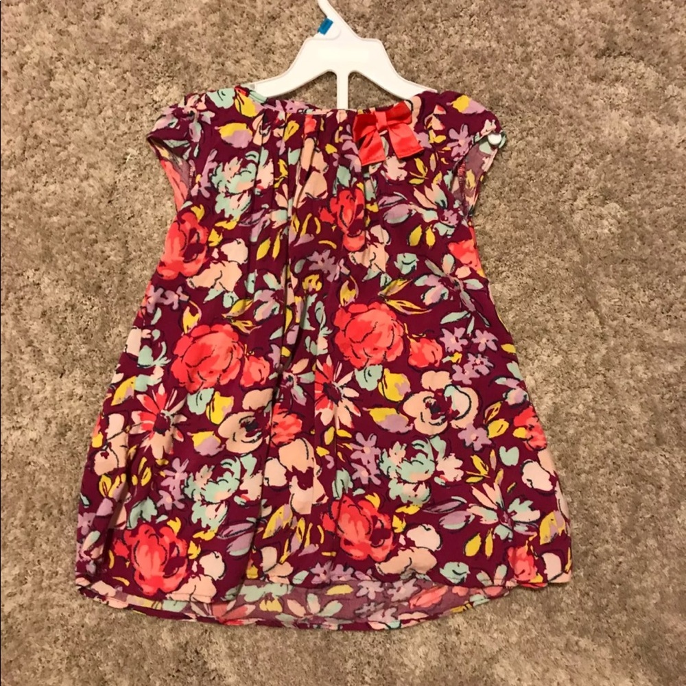Flower print cotton dress
