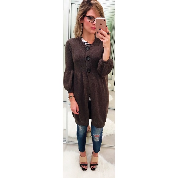 Vince Sweaters - Vince Brown Button Down Chunky Cardigan Jacket