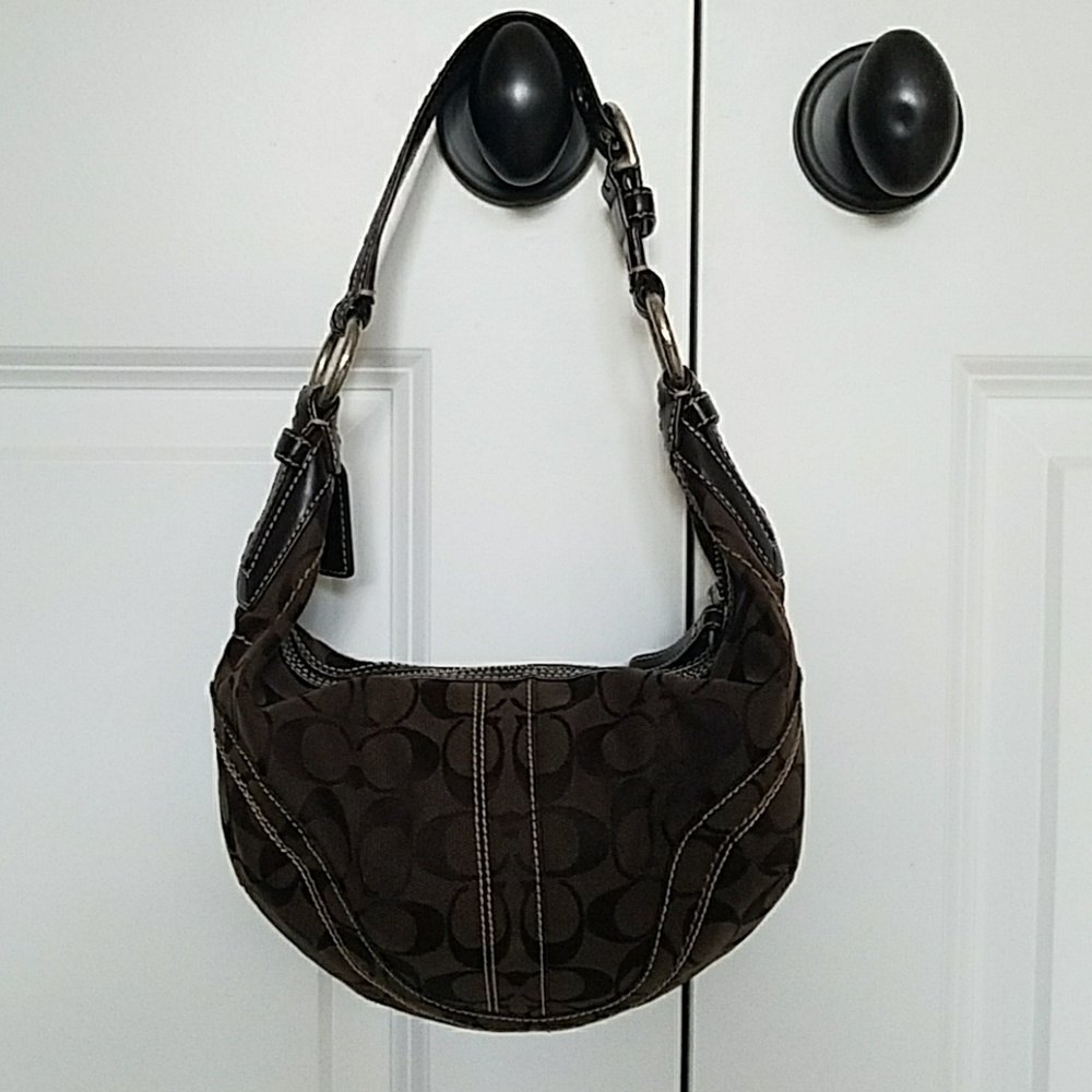 Authentic signature C hobo Coach Purse
