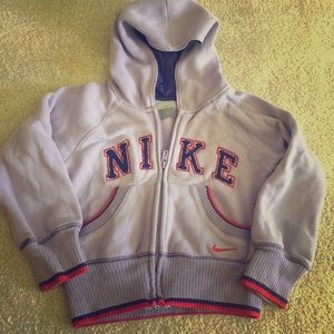 Nike zip-up girls sweatshirt