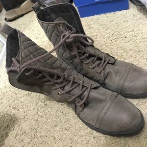 light brown quilted combat boots TARGET