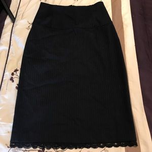Express Navy Blue Pencil Skirt