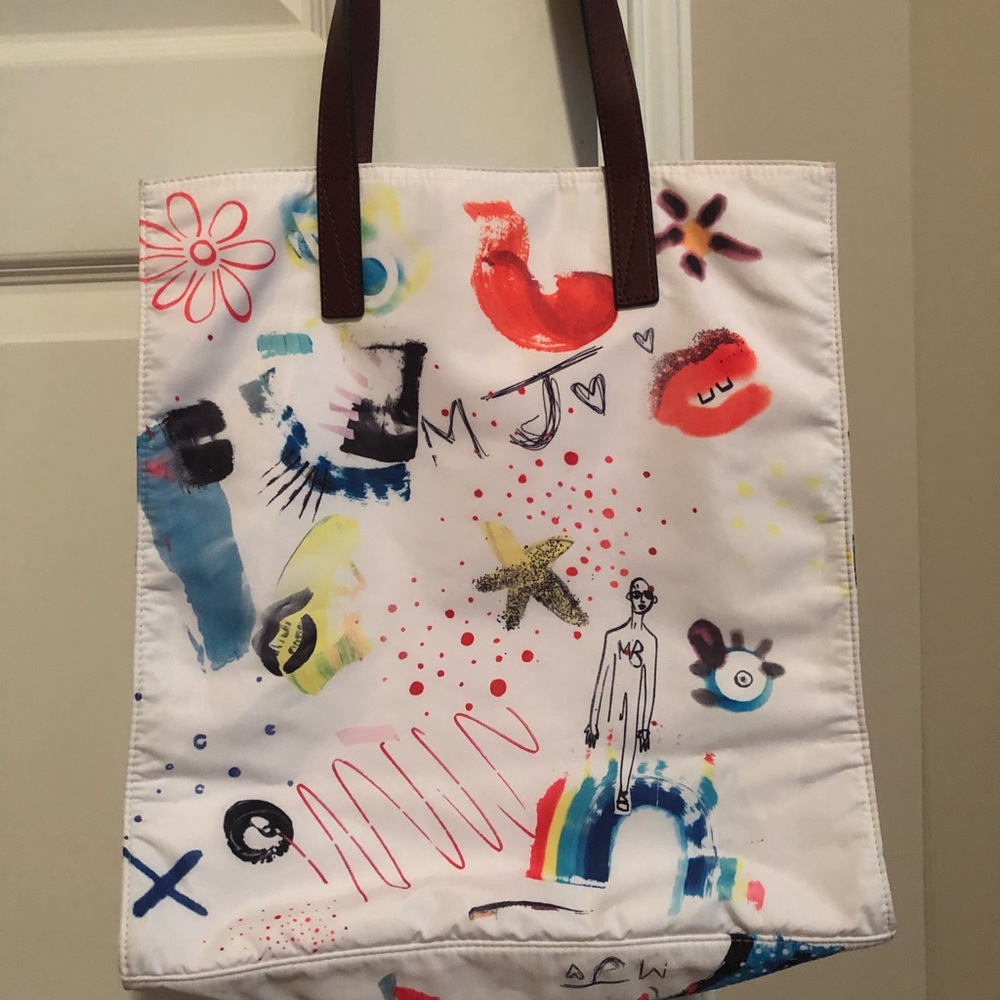 SOLD Marc Jacobs Nylon Tote White BYOT Collage
