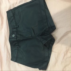 Forever 21 girl leather shorts size(14)