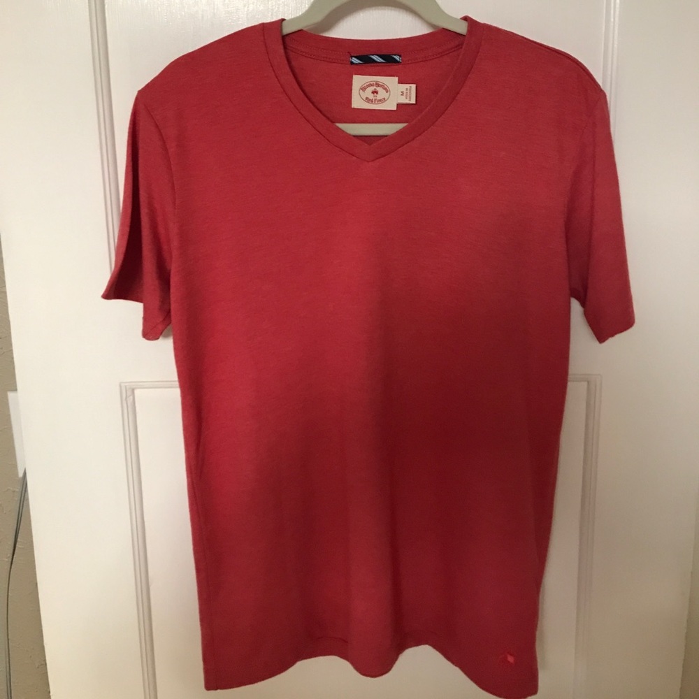 Brooks Brothers V-Neck T-Shirt - Red - Medium