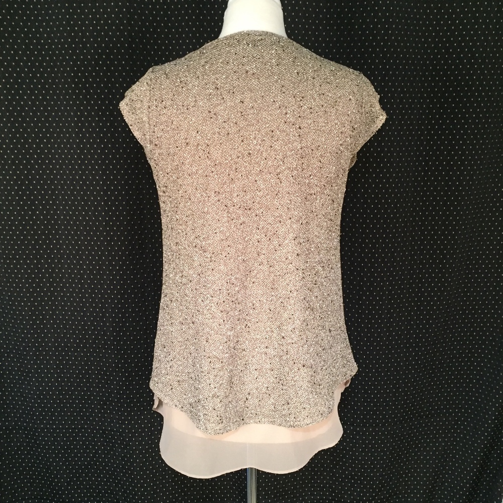 4/$20 Peck & Peck Classic Tweed Top Size S - Picture 4 of 6