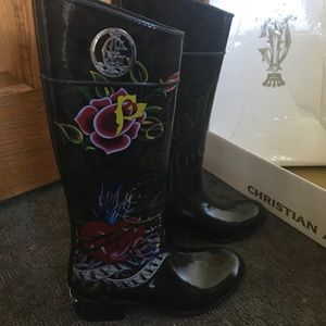 Christian Audigier rain boots