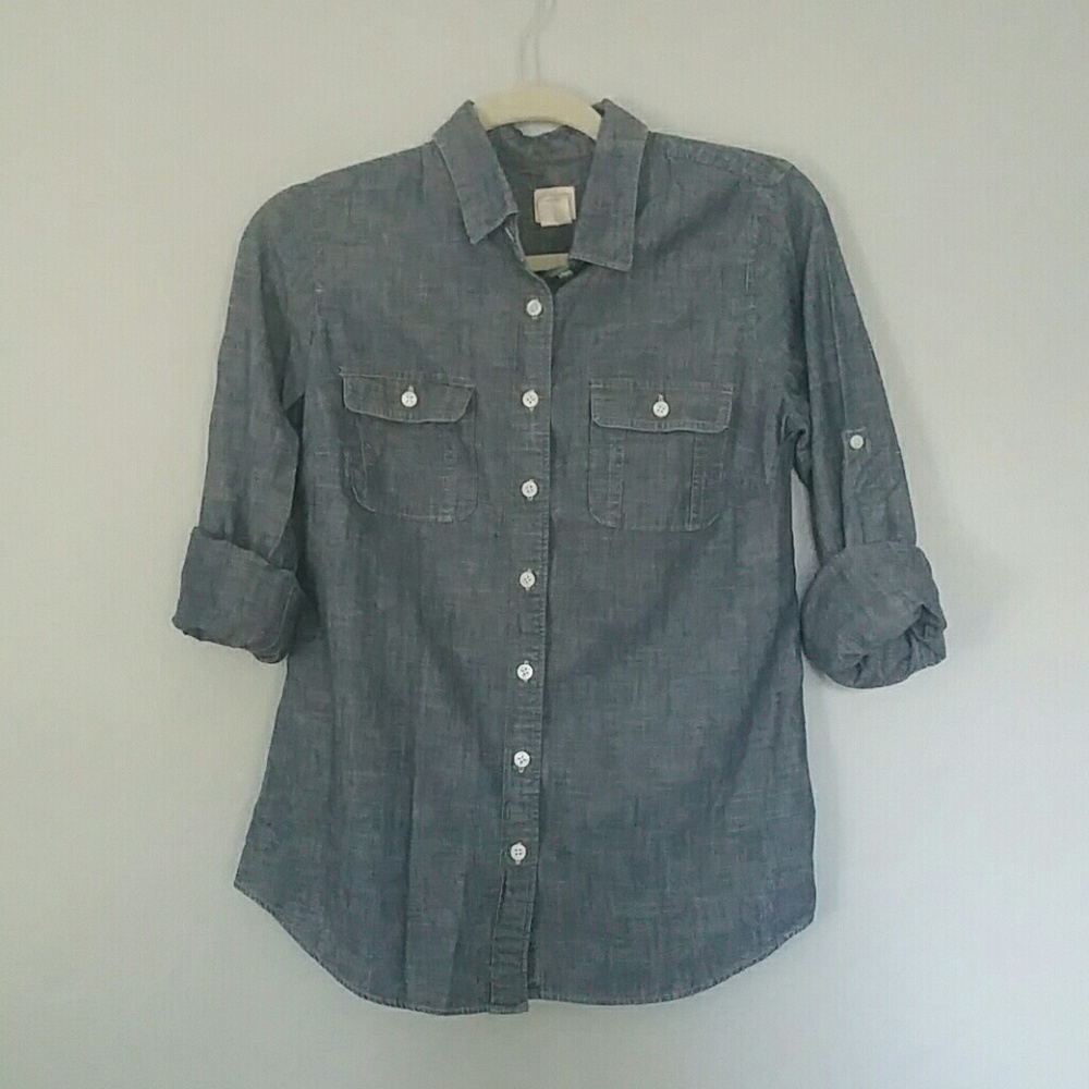 J. Crew chambray button down shirt