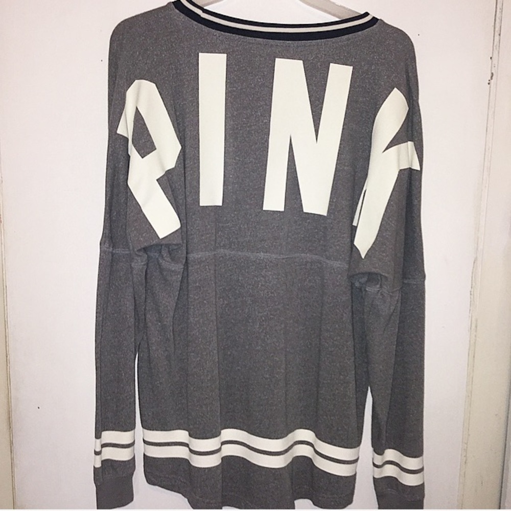 Pink Logo crew neck sweater
