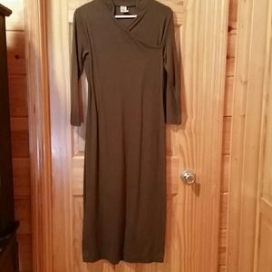 Peruvian Connection brown knit dress