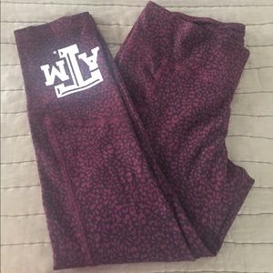 Maroon and black Texas A&M leggings