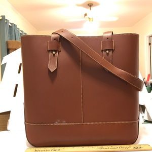 iiiBeCa leather tote bag brown.
