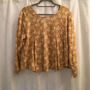 UO Kimchi Blue Floral Cropped Blouse