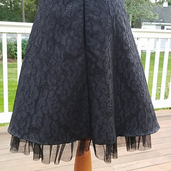 Gorgeous Black BCBG Lace and Tulle Dress - Picture 4 of 8