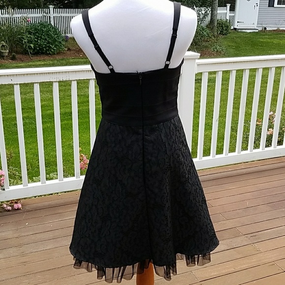 Gorgeous Black BCBG Lace and Tulle Dress - Picture 6 of 8