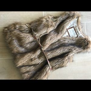 Zara kids furry vest for little girl