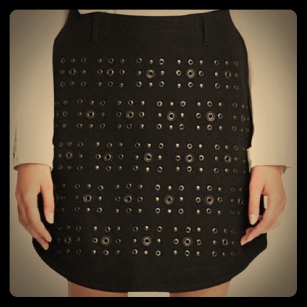 Coach Grommet Round Hem Skirt