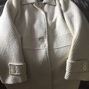 Winter white trench coat