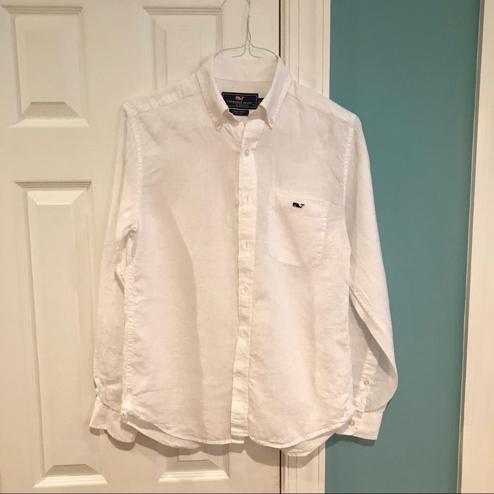 🐳Vineyard Vines🐳 Men’s Linen Slim Tucker Shirt
