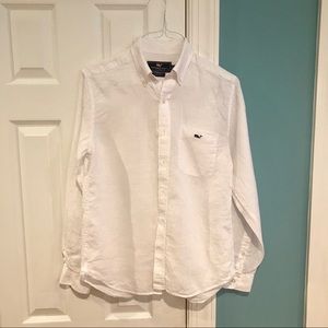 🐳Vineyard Vines🐳 Men’s Linen Slim Tucker Shirt