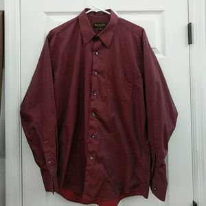 Men's long-sleeve button-down shirt.