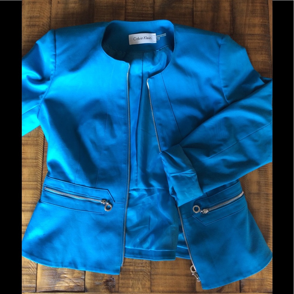 Calvin Klein cerulean blue blazer