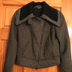 Armani Exchange Moto Style Wool Jacket