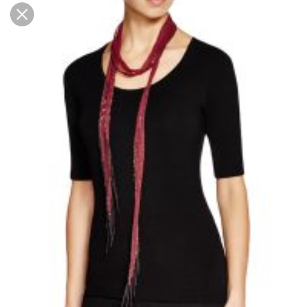 🎁🎄Chan Luu skinny embellished red scarf🎄🎁