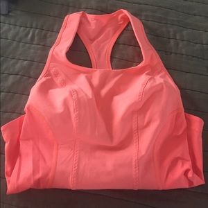 Bright coral Lululemon tank top