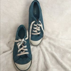 Blue coach fashion sneakers