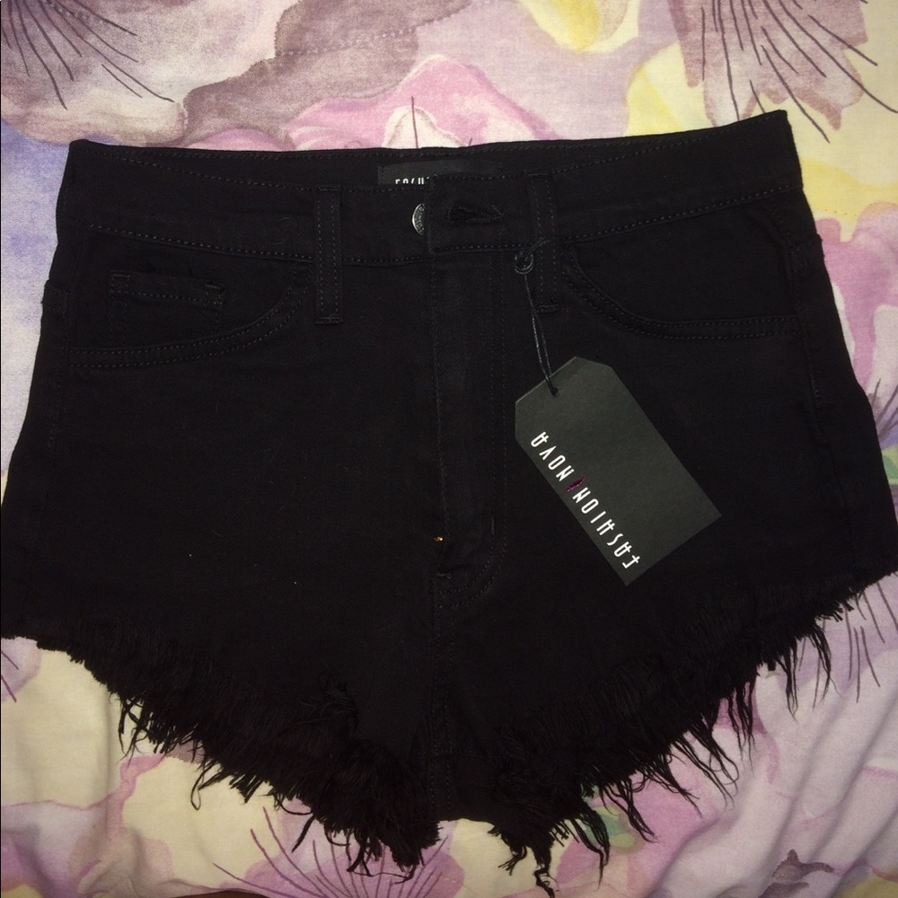 Fashion Nova High Waisted Black Shorts