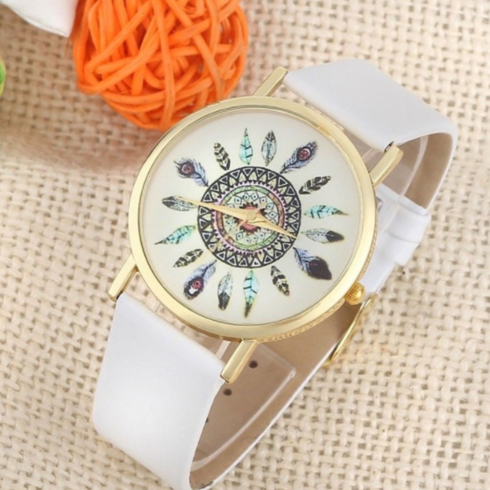 New Vintage Style Feather Design Watch